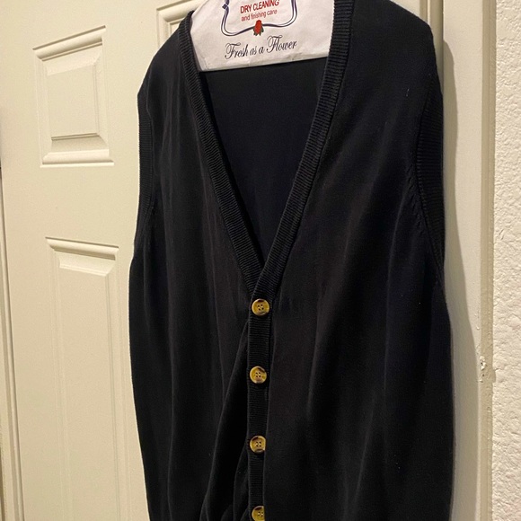 Great looking black vest, size Large but runs a good medium, with great buttons! - Picture 1 of 4